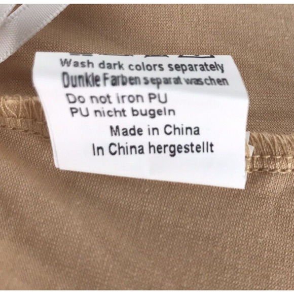 NWT Kancy Kole Midi Skirt Elastic Waist Drawstring Pockets Beige Tan Size Small - Picture 8 of 8